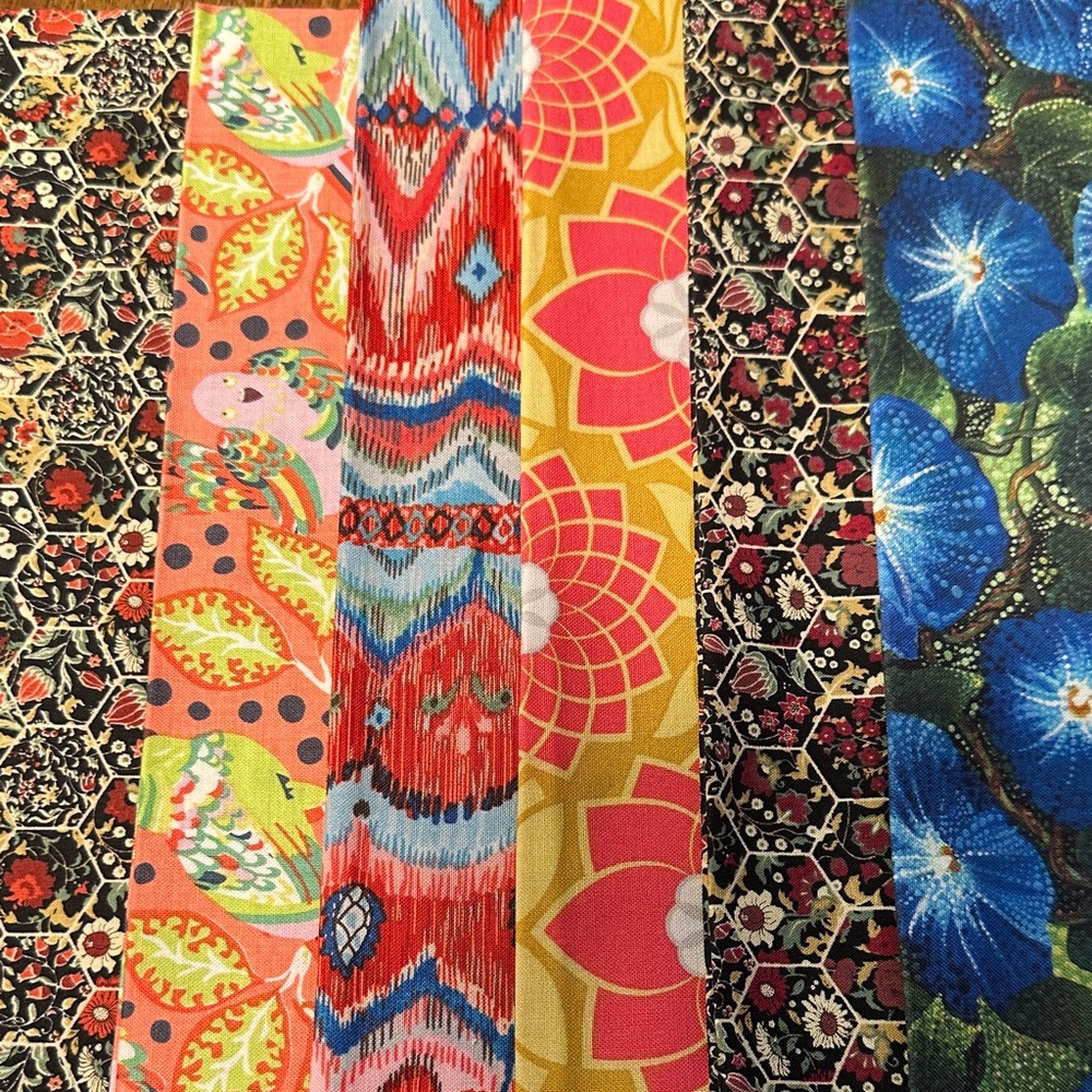 Colorful Patterned Fabric Strips